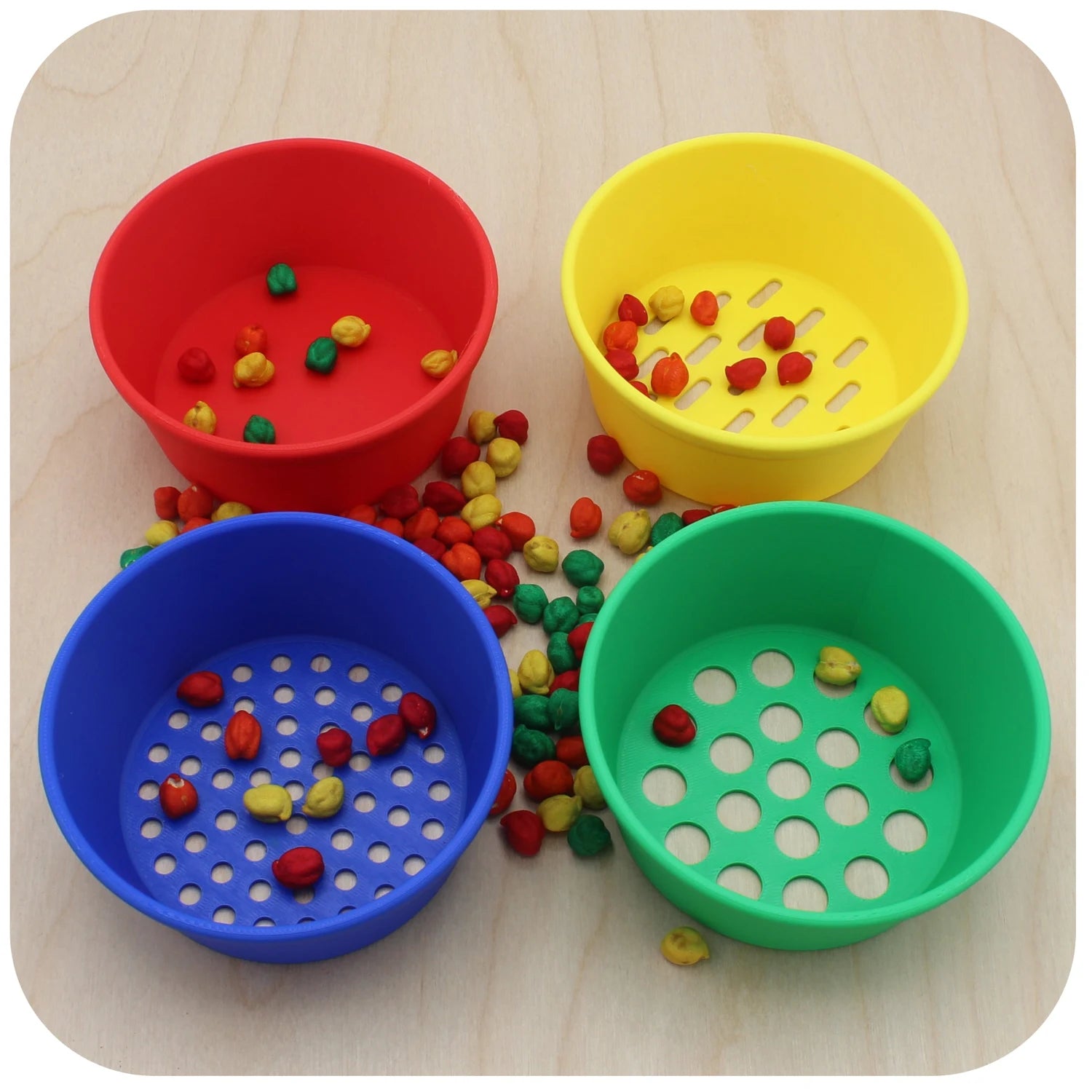 Zeefjes set meerkleurig